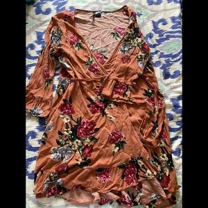 Rust colored floral dress